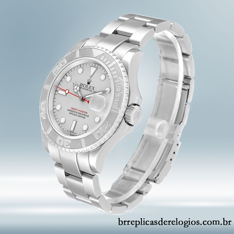 Rolex Yacht Master Sso Mm Masculino Tom Prata As Replicas De